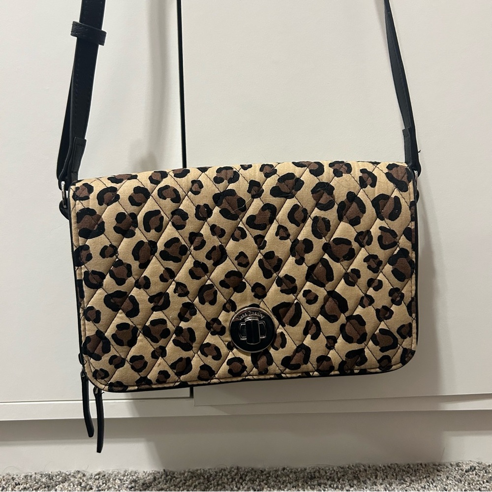 Vera Bradley Leopard Print Quilted Crossbody Bag
